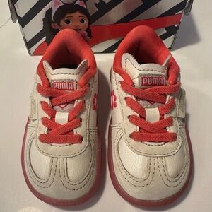 Puma Gabby Dollhouse Kids White and Pink Sneakers